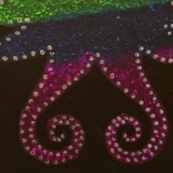 UV BLACKLIGHT RAINBOW OCTOPUS PAINTING Black Canvas Coral Saltwater Reef Ocean - Picture 3 of 5